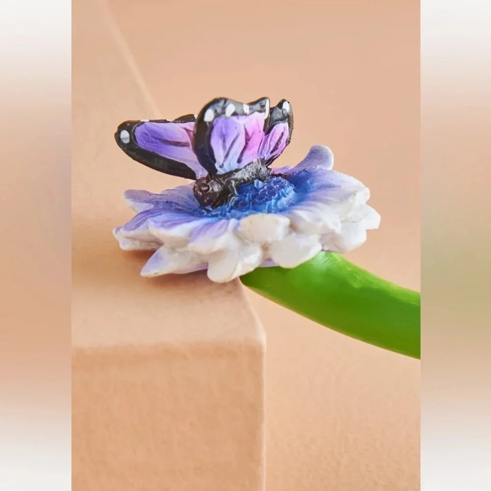 Purple Butterfly Flower Ink Pen, NWT - Picture 3 of 3